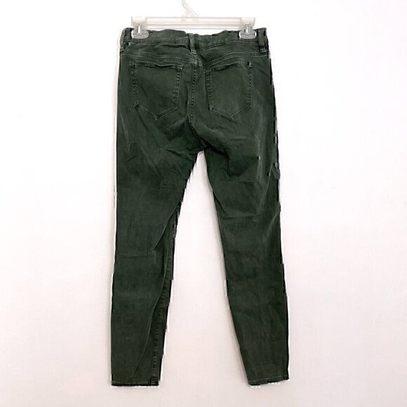 J. CREW Sateen Toothpick Pant Olive ish Green Super Skinny Cropped Crop Ankle 27 - Picture 10 of 12